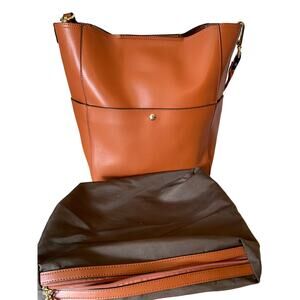 Bostanten leather tote bag brown with organizer
